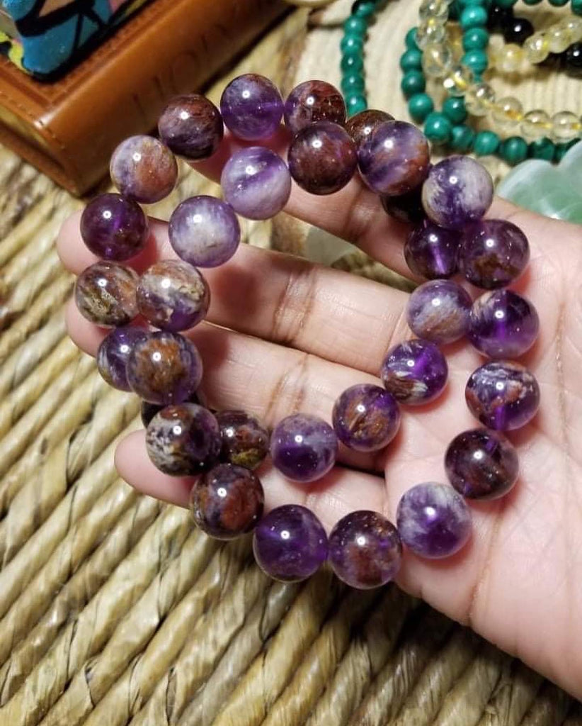Cacoxenite In Amethyst Genuine Bracelet 7 Inches 8mm Round Beads at Rs 550  in Anand