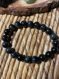Rainbow Black Obsidian Crystal Bracelet 12mm
