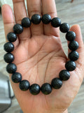 Black Onyx Faceted Crystal Bracelet 12mm