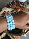 Aquamarine Crystal Bracelet 10mm