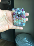 Rainbow Fluorite Crystal Bracelet 10mm