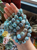 Larimar 12mm Crystal Bracelet