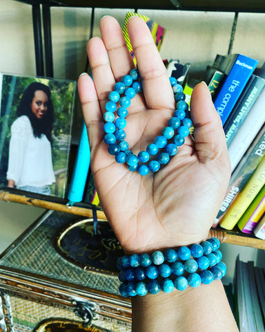 Apatite Crystal Bracelet 8mm