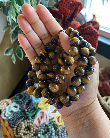 Tiger Eye 12mm Crystal Bracelet