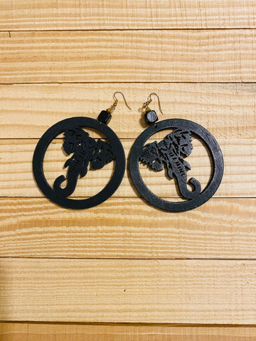 Elephant earrings (black)